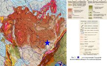 Рис. 1. Местоположение Удмуртии на тектонической карте Русской платформы