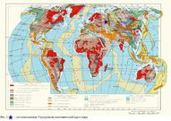 Рис. 2. Местоположение Удмуртии на тектонической карте мира