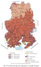 Рис. 9. Геологическая карта дочетвертичных отложений Удмуртии